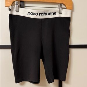 Paco Rabanne Black Logo Waistband Biker Shorts (Fair Condition/Well Loved)